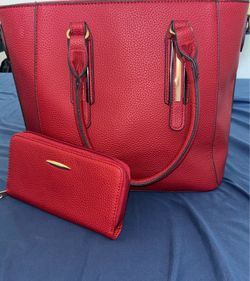 Red purse and wallet