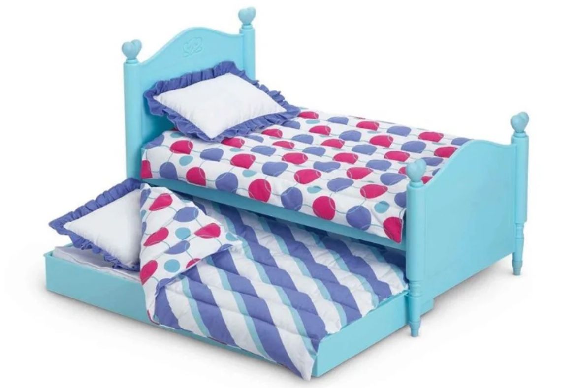 American Girl Doll Blue Trundle Bed