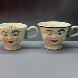 Set of (2) Bailey's Irish Cream 1996 Limited Edition Yum Winking Creamer & cup. 