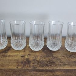 Cristal d'Arques Longchamp  Durand Set Of 5 Highball Tumbler Water Glasses 12 Oz