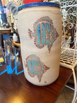 Ceramic glaze sign, Art umbrella 1989