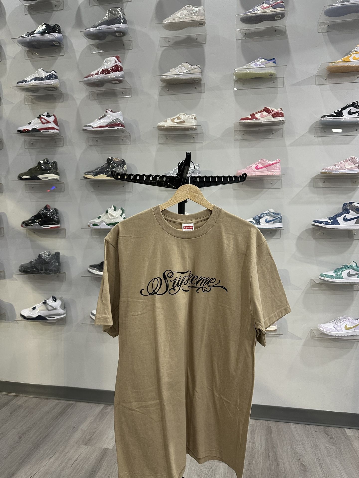 Brand New Supreme Script Tee Khaki Size L