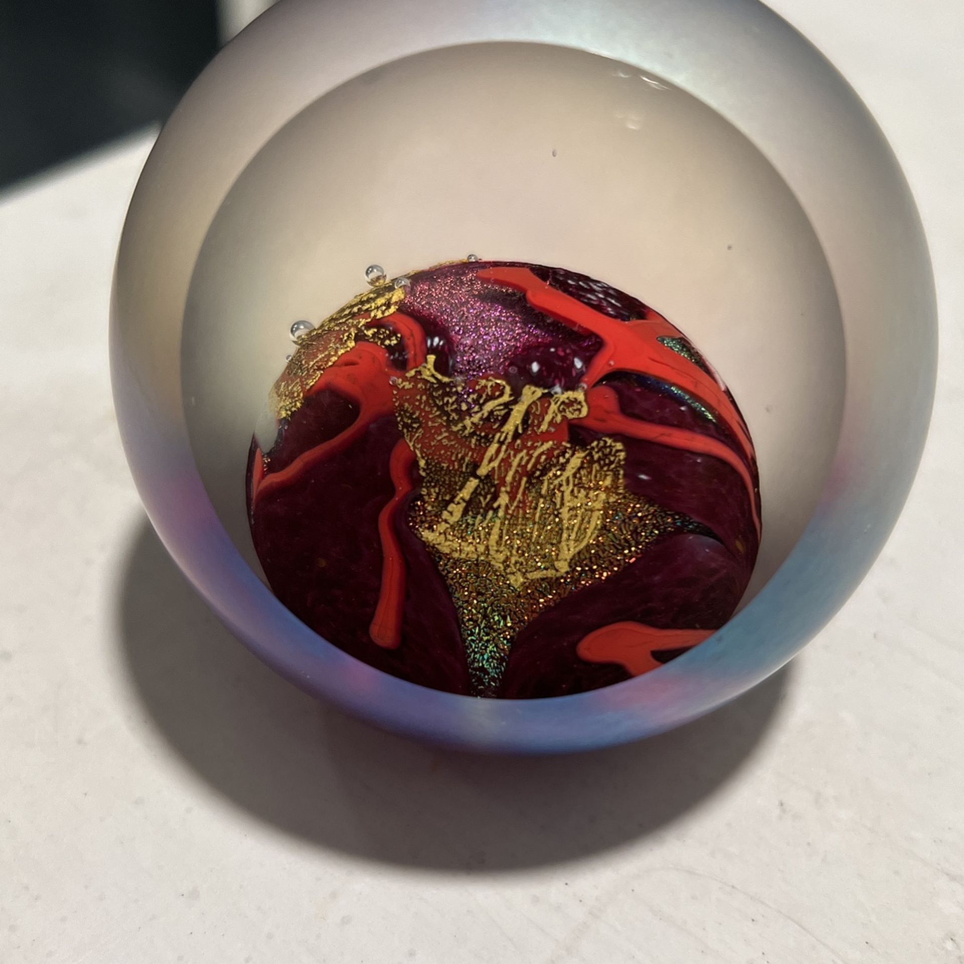 Glass Eye Studio Celestial Mars Paperweight