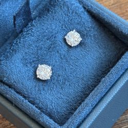 NEW 1.10 Carat TW Diamond Stud Lab Earrings White Gold