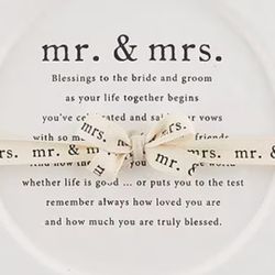 Mr And Mrs Wedding Plate NEW