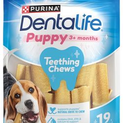 entaLife Puppy Teething Dog Chews for Small Dogs 3 Months and Up, Chicken Flavor, 17.3 oz., 19 Chews - 19 ct. Pouch