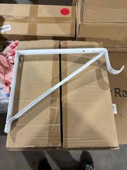 Home Master Shelf Rod Support Bracket, white