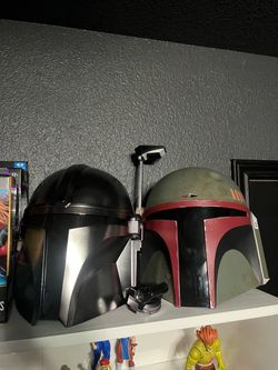Star Wars Mandalorian and boba fett helmet bundle
