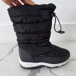 MERENCE Women's Snow Boots Winter II Waterproof Fur Lined Black Size 7