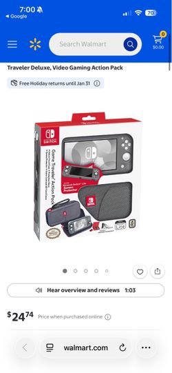 RDS Industries - Nintendo Switch Lite, Video Game Traveler Deluxe, Video Gaming Action Pack