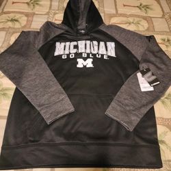 MICHIGAN pullover hoodie men's size LARGE.   BRAND NEW WITH TAGS!!
