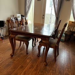 Vintage Mahogany Dining Room Table Set