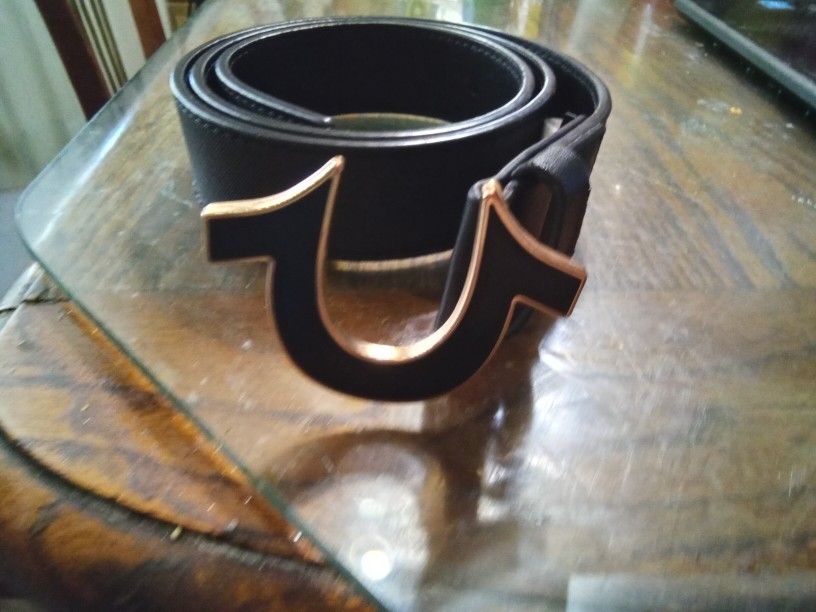 Black True Religion Mens Belt