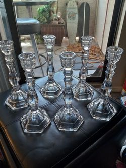 6 Tiffany & Co Crystal Candle Holders