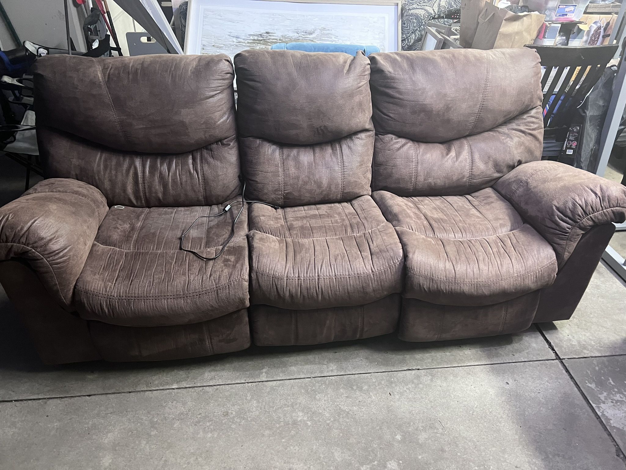 Brown Soft Leather Couch