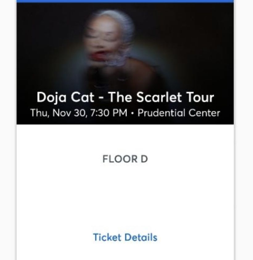 2 Tickets For Doja Cat At Newark New Jersey Prudential Center 
