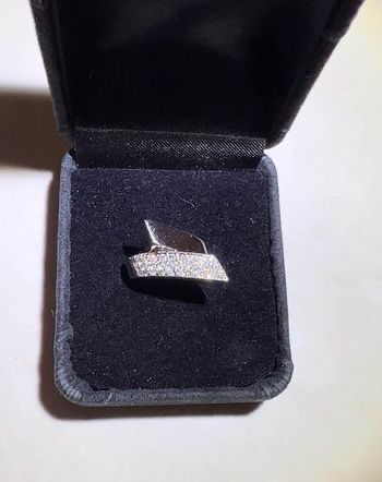 Dazzling 14K White Gold Diamond Cocktail Ring, Sz 5