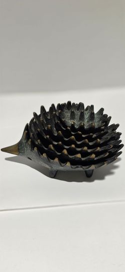 Vintage 1950s hedgehog ashtrays by Walter Bosse for Hertha Baller