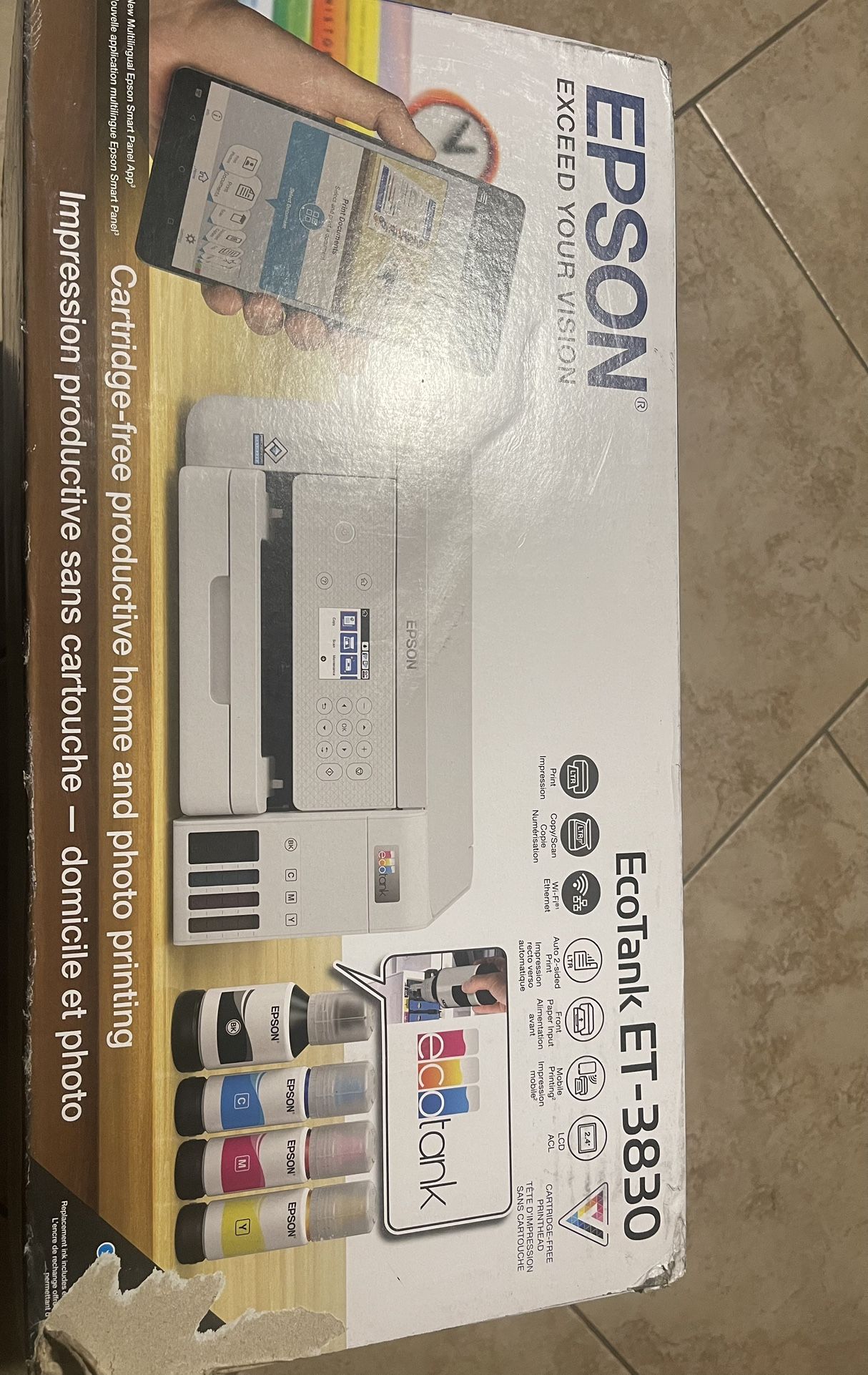 Epson EcoTank ET-3830 Wireless All-in-One Supertank Printer