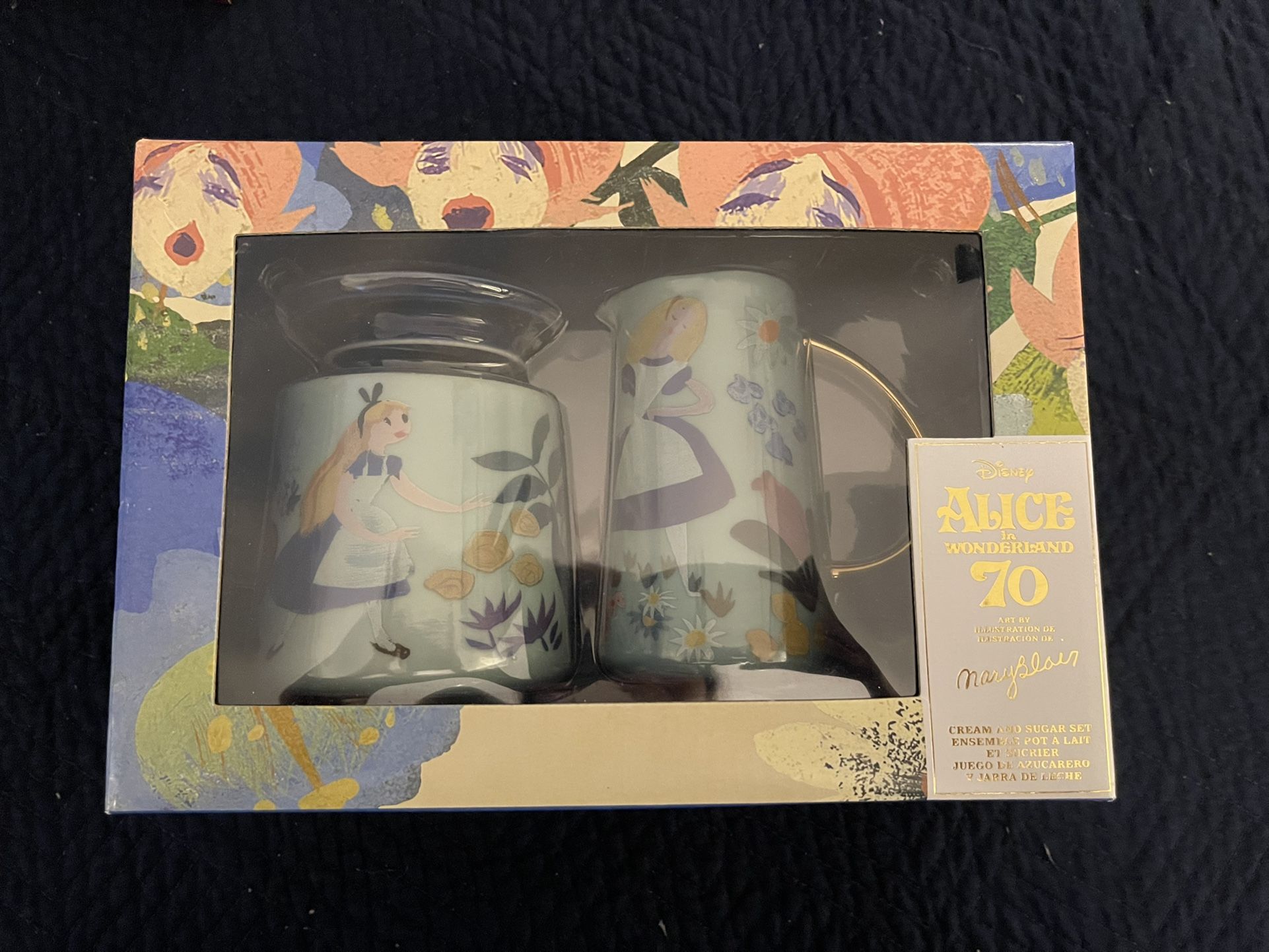 Disney Alice in Wonderland by Mary Blair Creamer and Sugar Bowl Set