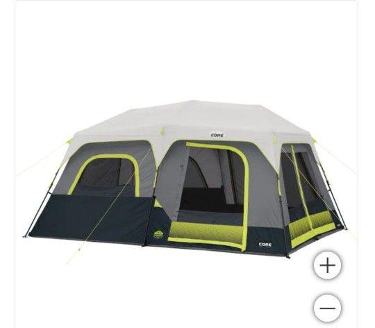 New CORE 10-Person Lighted Instant Cabin Tent. Sells at Costco for $250 plus tax
