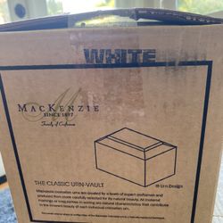 Cremation Urn Vault In White Marble 9.5” X 6.5” X 6”