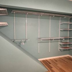 RUBBERMAID HOMEFREE SERIES CLOSET ORGANIZER KIT 4ft-8ft - WHITE - $100 OBO