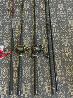Four fishing rods
