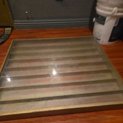 Watch Box DISPLAY Watch CASE SOLID OLD VINTAGE NICE