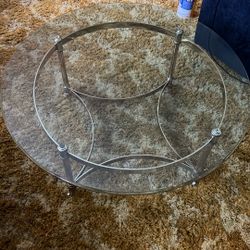 Vintage Round Glass Table - Late 20th Century 