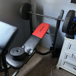 Weider Pro Weight Bench With Weights