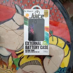 External Premium Case & Charger-in-One For iPhone X