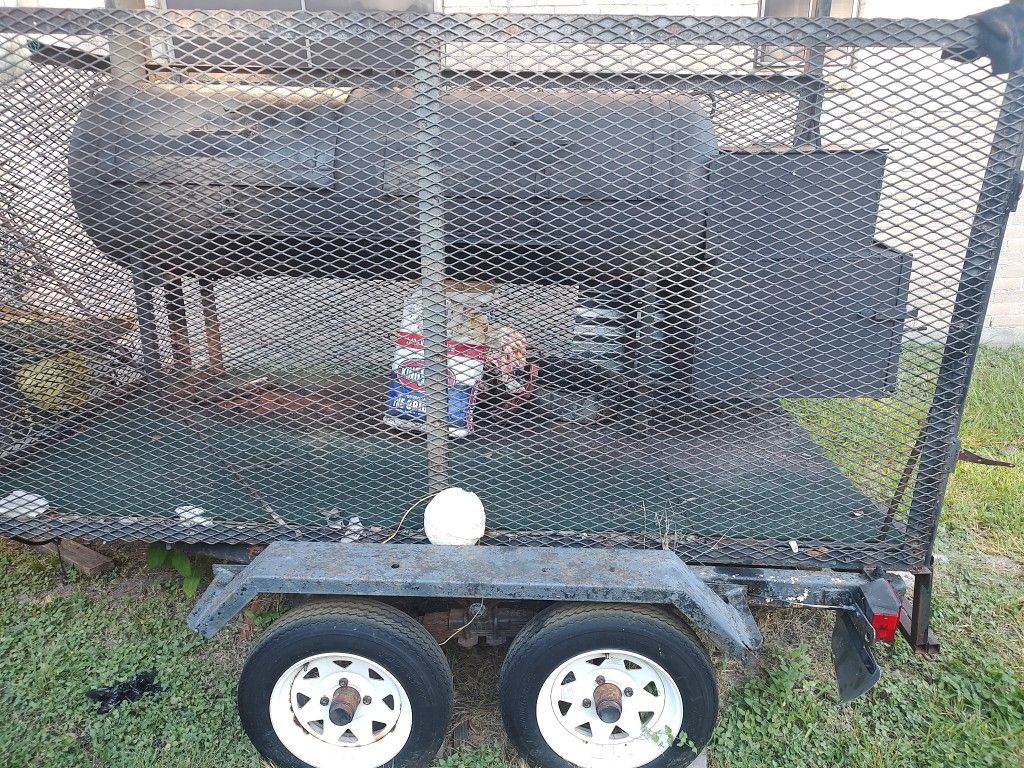 Nice BBQ Pit On Trailer