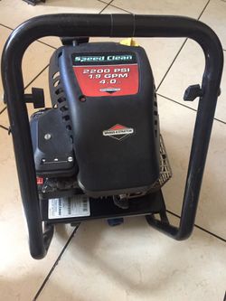 Pressure washer speed clean 2200 psI 4.0 hp