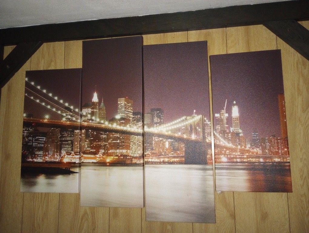 4 Frame Brooklyn Bridge Wall Art