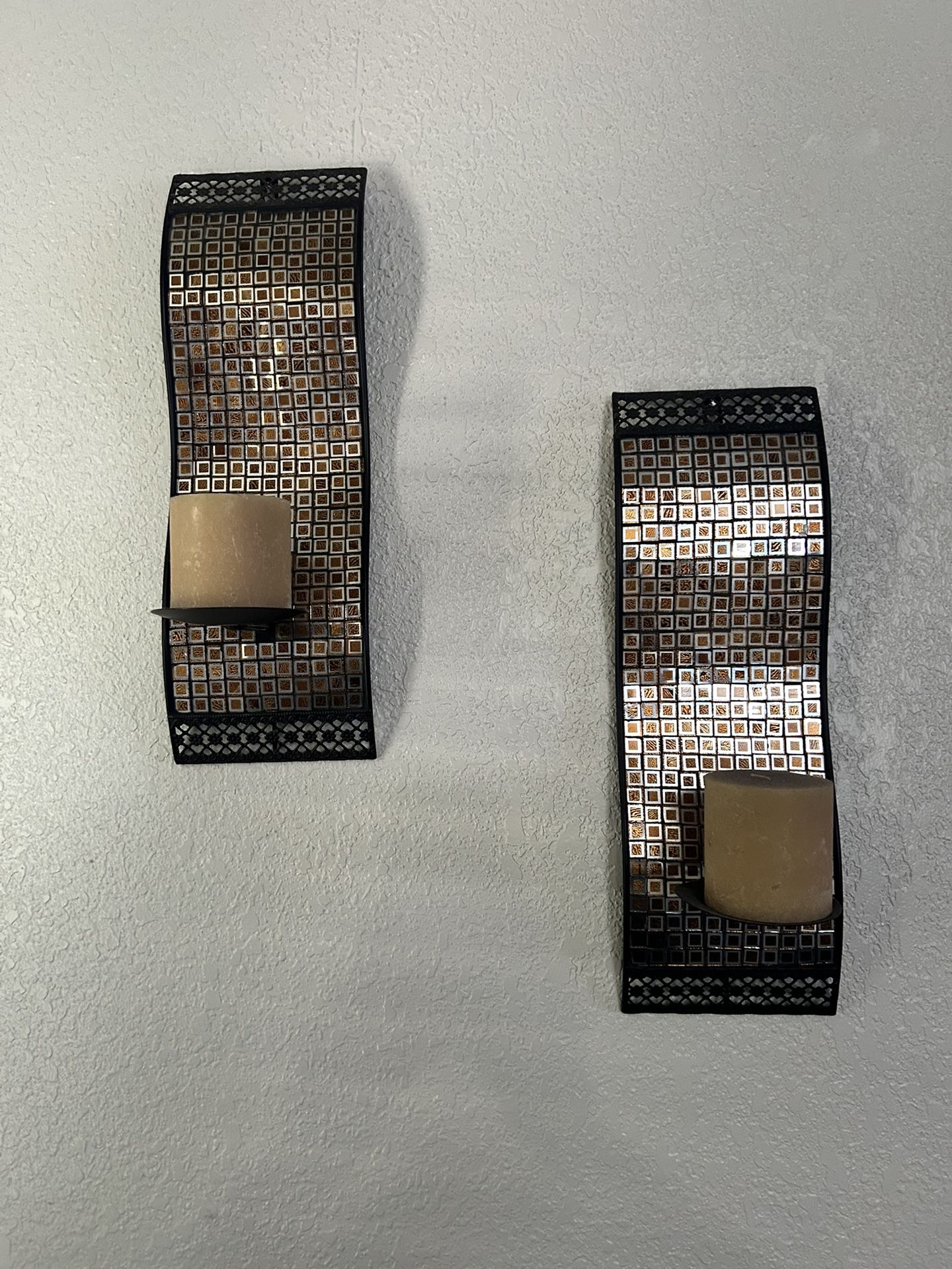 Brown Candle Holder Set