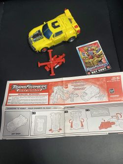 Complete 2002 Transformers Armada Hot Shot Car Figure Jolt Comic Manual