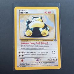 Snorlax - NM Non Holo Rare - Vintage 27/64 Jungle Set Pokemon Card