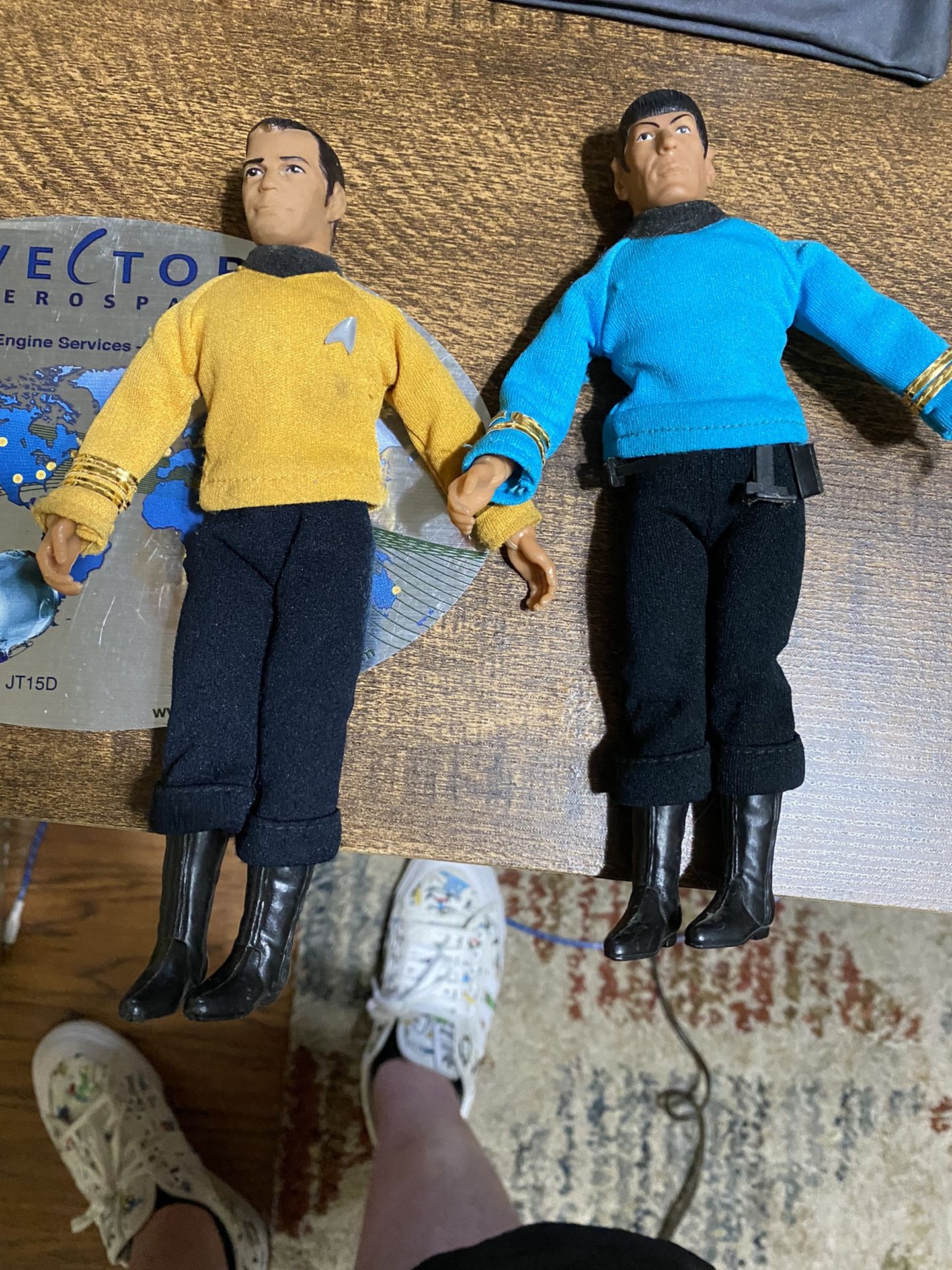 1974 Mego Star Trek 8” Captain Kirk Spock Figurines