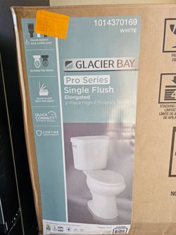Glacier Bay Pro Series Single Flush Elongated Toilet