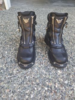 Harley Davidson Leather "Brake Light" Boots