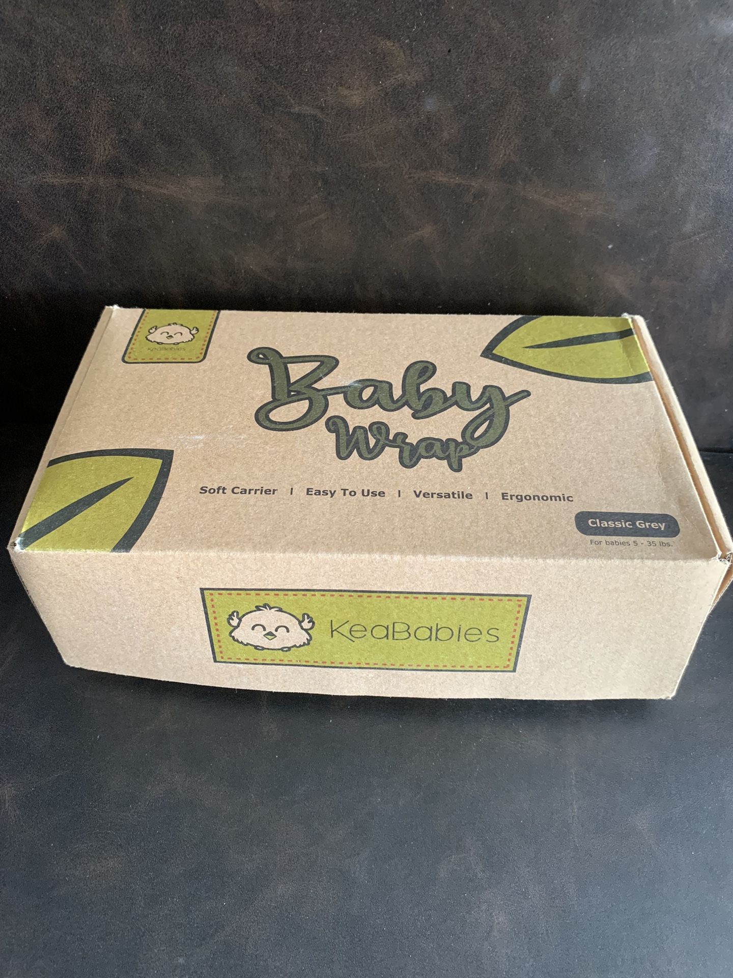 Baby Wrap Soft Carrier Classic Grey For Babies 5-35 Lbs by KeaBabies