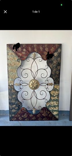 Hermosa placa de metal muy grande $80