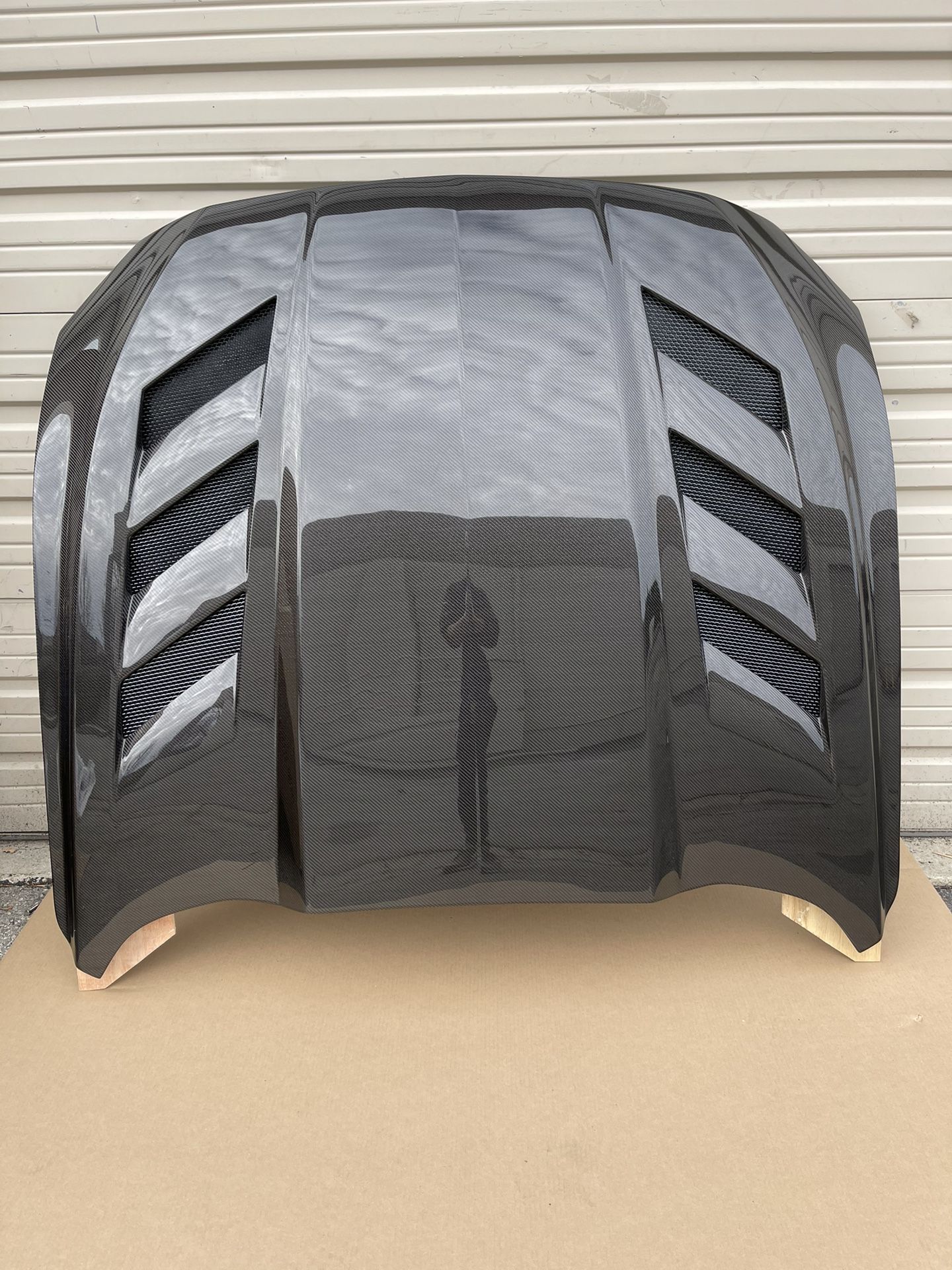 2015 2016 2017 Ford Mustang VIS Racing  AMS Style Carbon Fiber Vented Hood