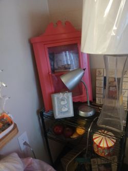 Pink Corner Shelf Antique