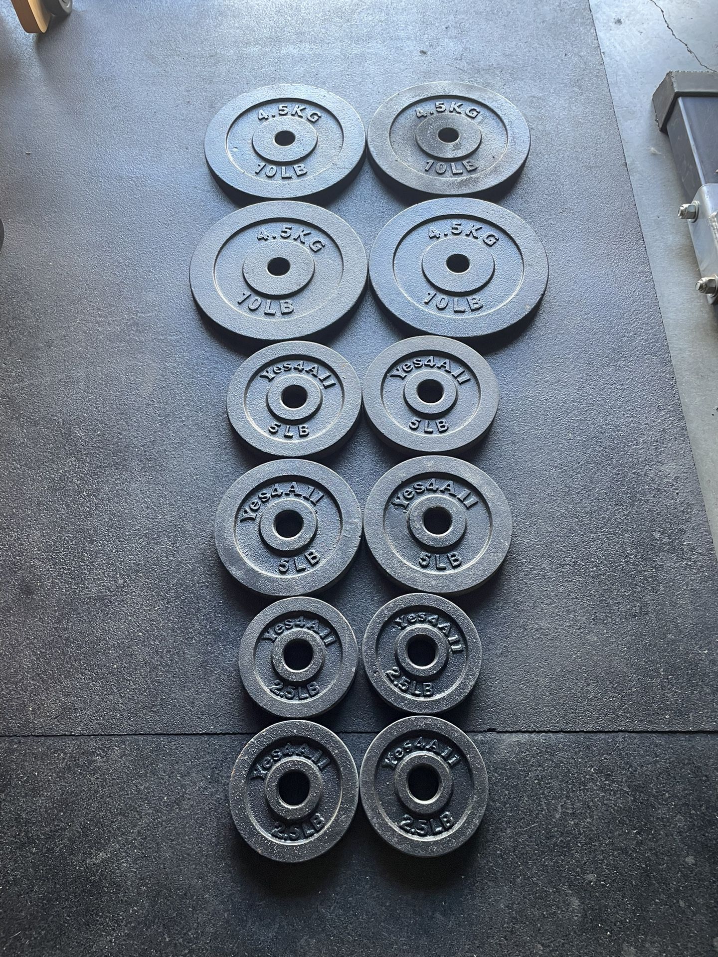 70 lbs Standard 1” Weight Plate …. Home Gym Fitness….