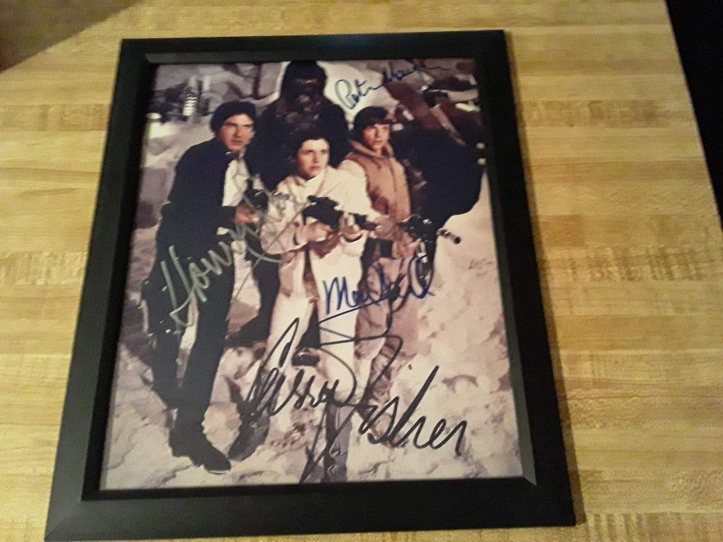 Star wars framed 8X10 inch PROFESSIONAL REPRINTED AUTOGRAPH $15