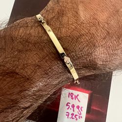 18K Solid Gold Love Bracelet 5.9Gr 7.25 Inches Long 