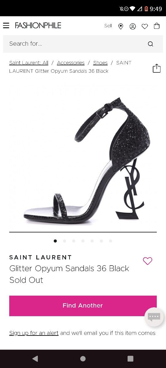 YSL Glitter Sandal Heels