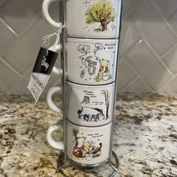 WINNIE THE POOH STACKED CERAMIC MINI MUG SET